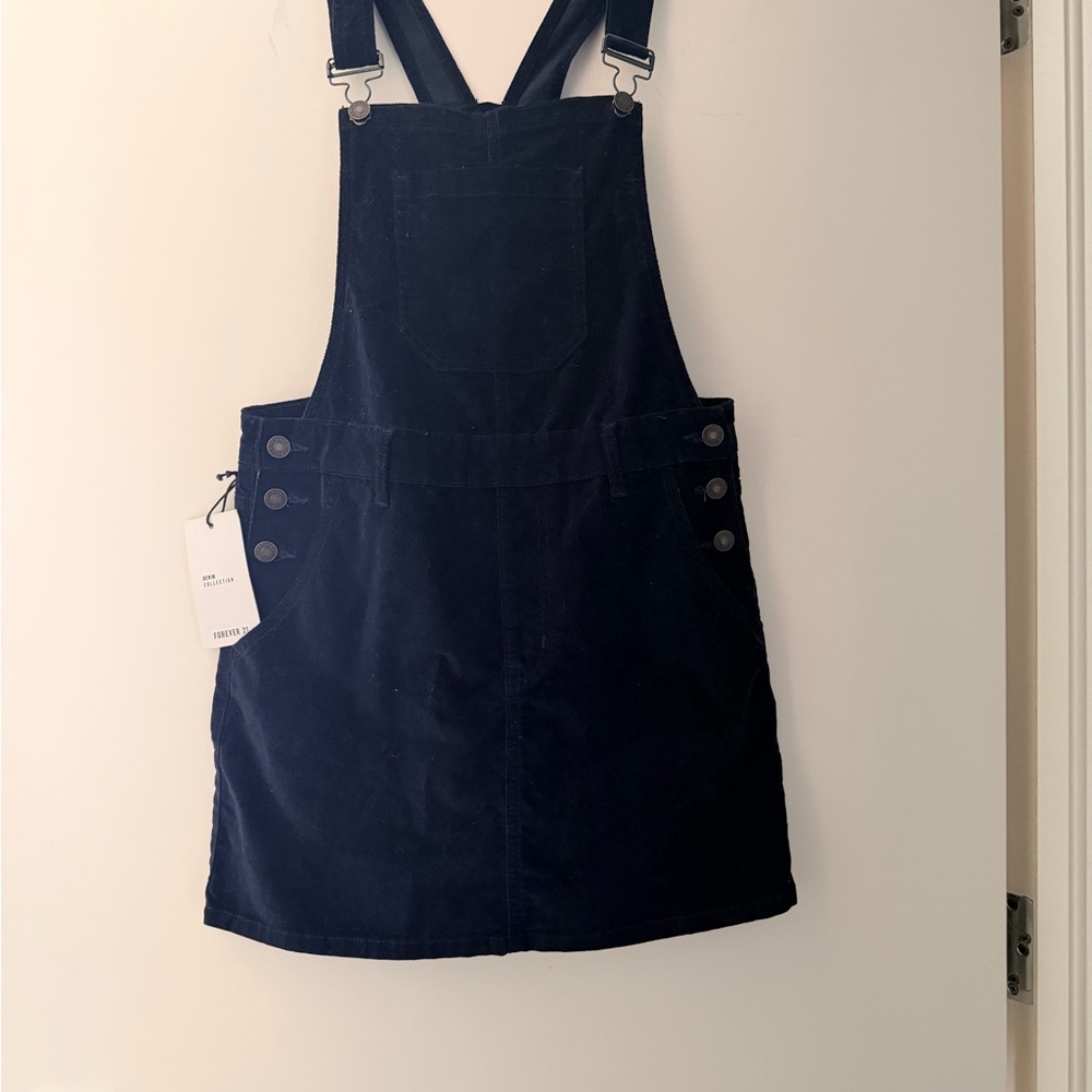 Navy Blue Velvet Jumper - S